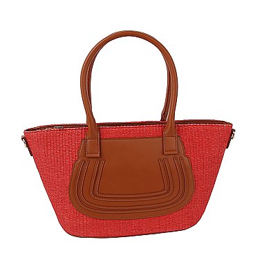 Straw Shopper Tote Bag