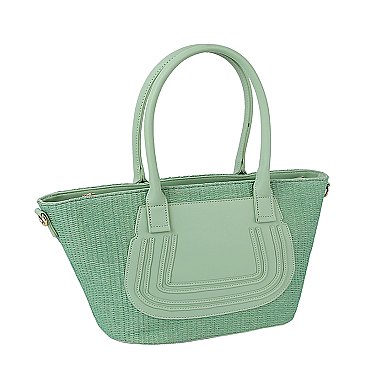 Straw Shopper Tote Bag