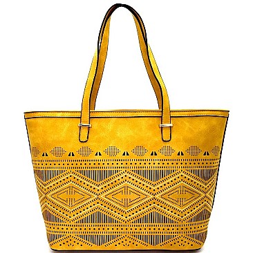 LS1305-LP Tribal Pattern Laser-cut Tote