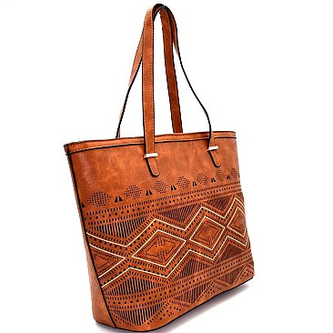 LS1305-LP Tribal Pattern Laser-cut Tote