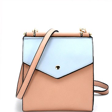 LS2042-LP Double Compartment Colorblock Cross Body