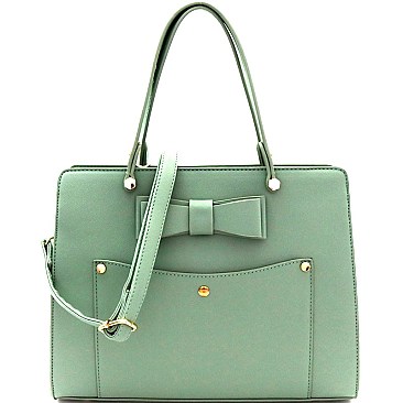 Bow Accent Structured 2-Way Satchel MH-LS3094