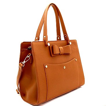 Bow Accent Structured 2-Way Satchel MH-LS3094