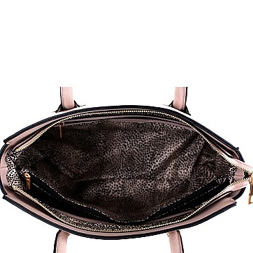 Hardware Accent Belted Structured Satchel Wallet SET MH-LS3169