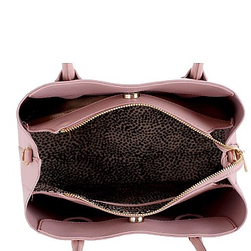Fashionable Multi-Compartment Medium 2-Way Satchel MH-LS5024