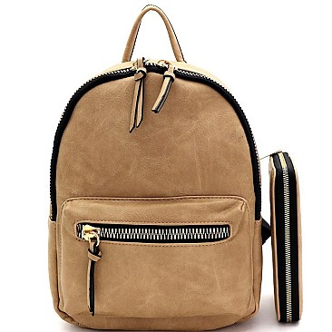 STYLISH FRONT POCKET BACKPACK SET