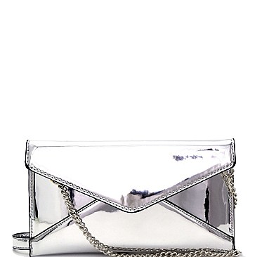 LW2160-LP Metallic Envelope Clutch with Card Slots