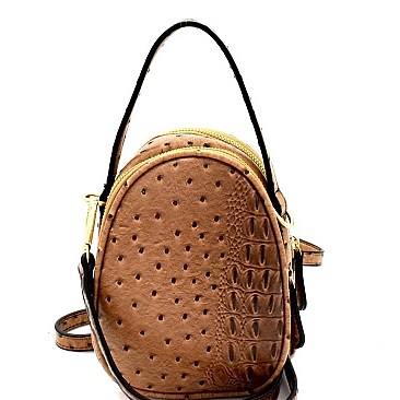 Stylish Round Ostrich Shoulder Bag MH-LW2352
