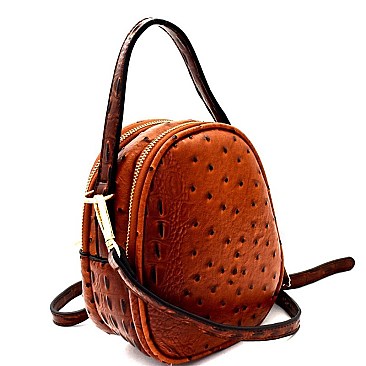 Stylish Round Ostrich Shoulder Bag MH-LW2352