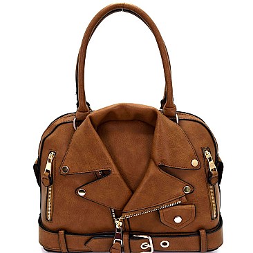 LY037-LP Moto Jacket Design Multi Pocket Unique Satchel