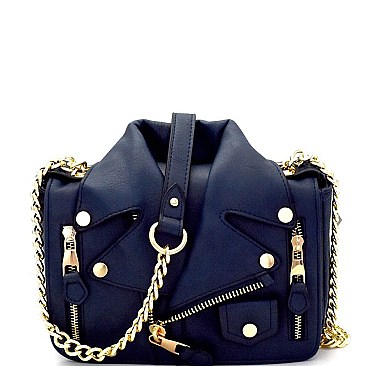 LY041-LP Moto Jacket Design Unique Chain Shoulder Bag