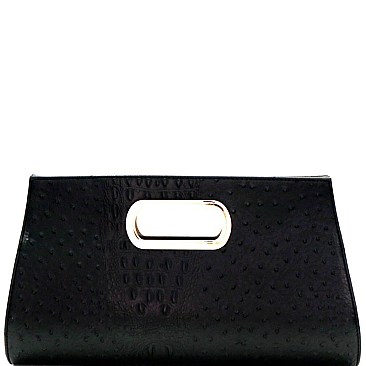 Ostrich Embossed Carry Bag Clutch MH-LLY010