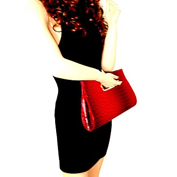Ostrich Embossed Carry Bag Clutch MH-LLY010