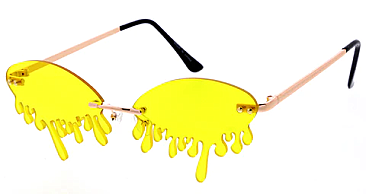 Pack of 12 RETRO DRIPPING PAINT OVAL SUNGLASSES
