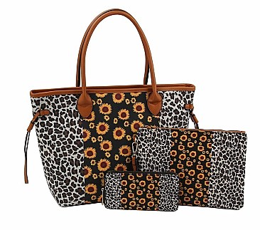 Native American Tribal Aztec Printed Canvas 3-in-1 Shopper