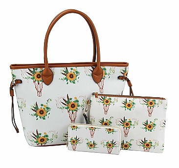 Native American Tribal Aztec Printed Canvas 3-in-1 Shopper