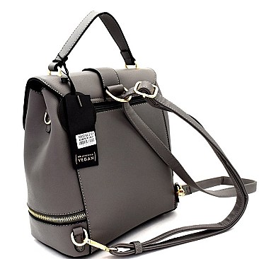 Spiffy Push-Lock 2 in 1 Convertible Backpack Satchel MH-MA3016