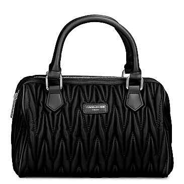 Designer David Jones Quilted Boston Satchel