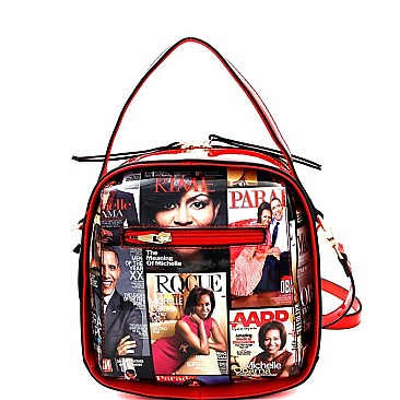 Michelle Obama Boxy Shoulder Bag Wallet SET