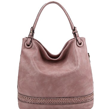 Classic Braid Accent Laser-Cut 2-Way Hobo MH-MC0061