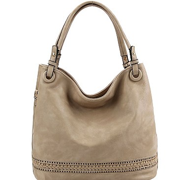 Classic Braid Accent Laser-Cut 2-Way Hobo MH-MC0061