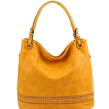 Classic Braid Accent Laser-Cut 2-Way Hobo MH-MC0061