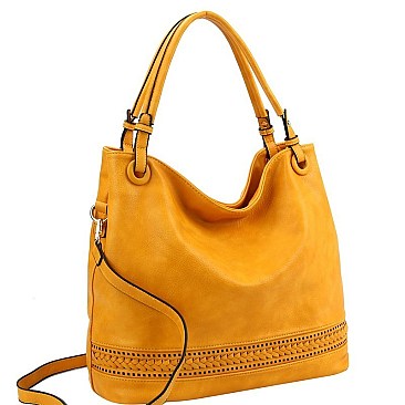 Classic Braid Accent Laser-Cut 2-Way Hobo MH-MC0061