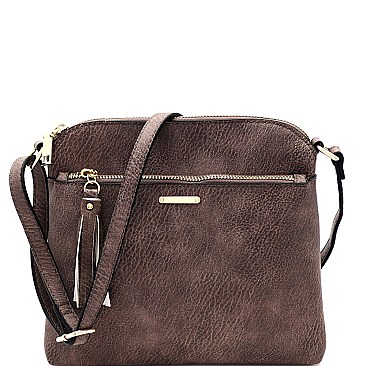 Tassel Accent Front Pocket Cross Body