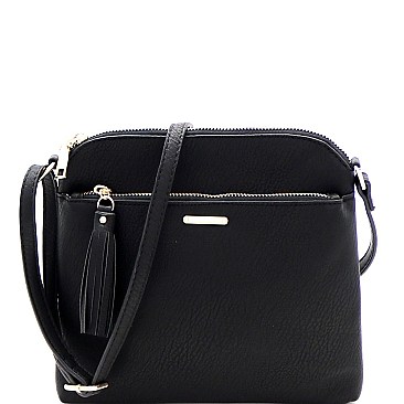 Tassel Accent Front Pocket Cross Body