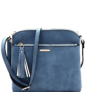 Tassel Accent Front Pocket Cross Body