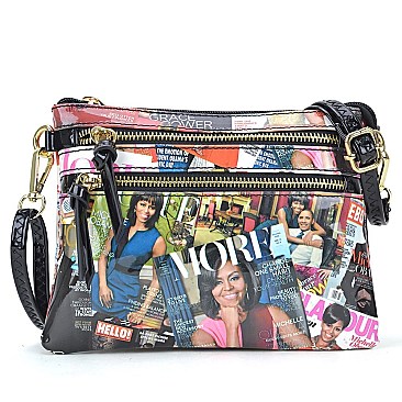 Michelle Obama Magazine Messenger Bag  OB6052
