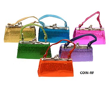 PACK OF 12 PCS ASSORTED COLOR DESIGNER MINI COIN PURSE -List 3