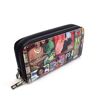 Michelle Obama Wallet Double Zipper