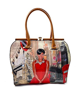 QUALITY METAL FRAME MICHELLE OBAMA SATCHEL