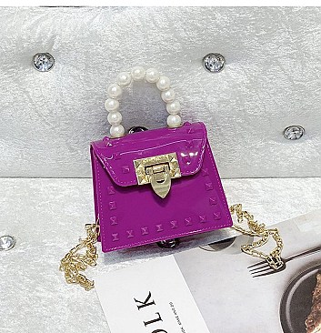 PEARL HANDLE MINI JELLY SATCHEL