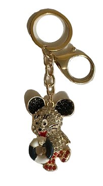 Rhinestone Multicolored Crystal Cute Pendant Charm Keychain with Lobster Clip