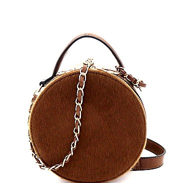 Faux-Fur Round Chain Shoulder Bag Mh-MM7243