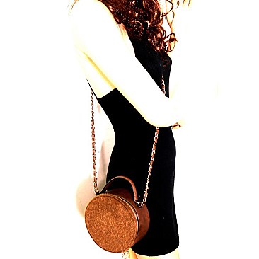 Faux-Fur Round Chain Shoulder Bag Mh-MM7243
