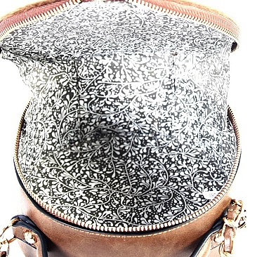Faux-Fur Round Chain Shoulder Bag Mh-MM7243