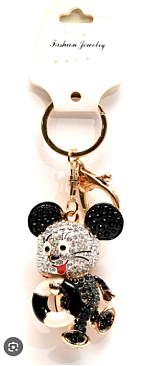 Rhinestone Multicolored Crystal Cute Pendant Charm Keychain with Lobster Clip