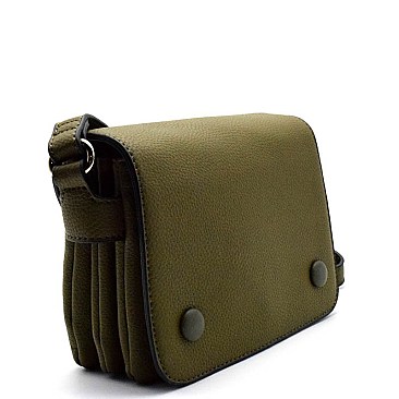 MS2031-LP Button Accent Multi-Compartment Cross-body