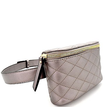 MY6656-LP Quilted Boxy Fashion Fanny Pack