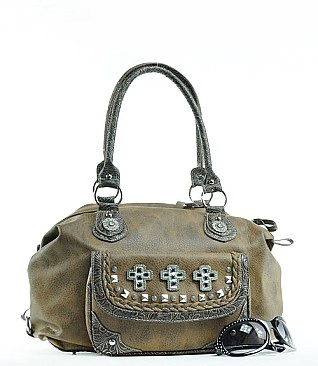 RHINESTONE CROSS Expandable BAGS