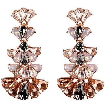 NE1251-LP  Glass Statement Dangle Earring