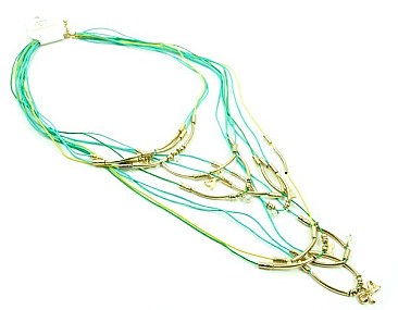RIBBON MULTI LAYER INFINITY NECKLACE