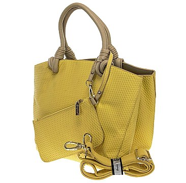 Multi Compartment Fashion Tote With External Poach