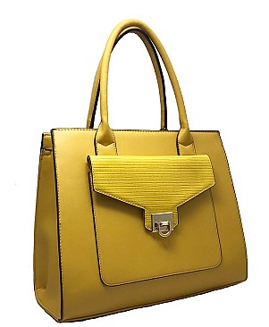 Classy Front Pocket Satchel Handbag