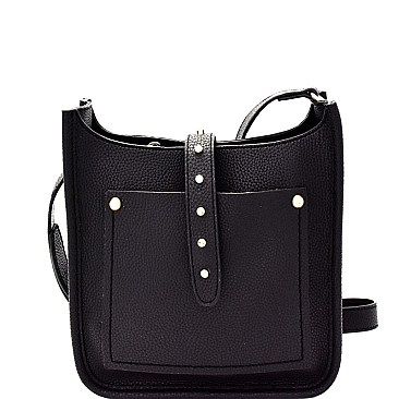 NG6481-LP Stud Accent Pocket Shoulder Bag