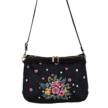 EMBROIDERED GARDEN ADIRA 2 WAY BACKPACK