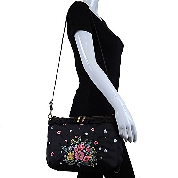 EMBROIDERED GARDEN ADIRA 2 WAY BACKPACK